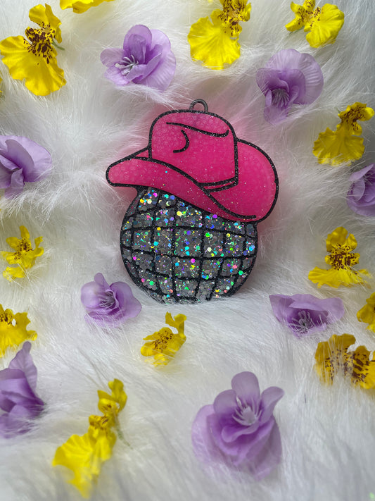 Cowboy Disco Ball (Hawaiian Flower)